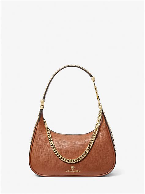 michael kors piper small pebbled leather shoulder bag|michael kors pebble leather crossbody.